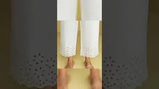 chikankari mi black and white trozer design
