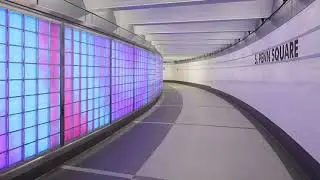 Backlit Glass Block System - SEPTA Concourse