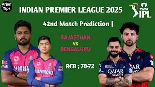IPL 2025 ! RCB vs RR 42nd Match Prediction | Bangalore vs Rajasthan  Prediction #ipl2025prediction