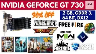 NVIDIA GEFORCE GT 730, 2GB, GDDR3, DX12 , GAMEPLAY, PUBG, FREEFIRE, GTA5, CAR FOR SALE, TEKKEN7..