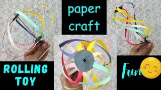 Paper Rolling Toy making At Home For Fun | Paper Crafts | Paper Toy😊