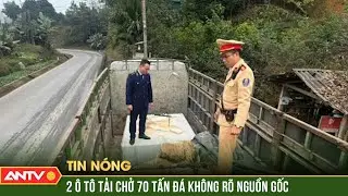 L&eacute;n l&uacute;t vận chuyển v&agrave;o Nam 2 khối đ&aacute; hoa nặng 70 tấn | ANTV