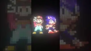 Mario and Sonic Pixel Pals in the dark