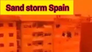 Sand storm in Spain,Murcia Europe 2022!!..Every like looks like orange