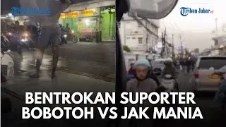 DETIK-DETIK SUPORTER BENTROK! Bobotoh vs Jakmania Ricuh di Karawang Usai Laga Persib Vs Persija