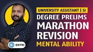 Mental Ability Final Revision  | Degree Prelims 2023 | University Assistant | SI | KPSC