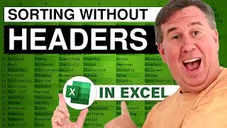 Excel - How to Sort When You Have No Headers - Episode 1051