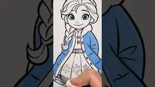 CUTE ELSA Frozen Coloring Page #Frozen #coloring #Elsa #cuteprincess #cute #coloringpages #disney