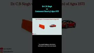 Dr C.B Singh vs Contonment Board of Agra 1973 | Negligence case law | LSP Law Students Platform