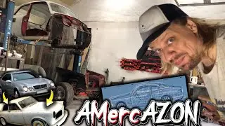 UNIBODY SWAP in 1 MINUTE Volvo Amazon 122s / Mercedes CLK 320