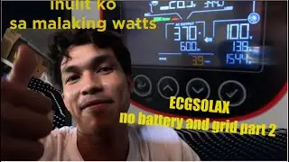 ecgsolax no battery and grid operation..