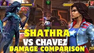 Shathra Vs Chavez Damage Comparison | Shathra First Impressions | Marvel Contest Of Champions