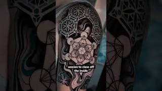 Geometric tattoo with metatrons cube! #tattoo #tattooartist #geometrictattoo # #sacredgeometry