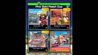 Mario Kart Tour - Pink Gold Peach Cup Coins Aplenty Gameplay (Winter Tour 2024)
