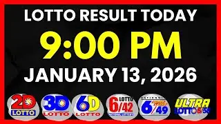 Lotto Result Today 9PM Draw January 13, 2026 | 2D, 3D Swertres, 6D, 6/42, 6/49, 6/58, PCSO#lotto