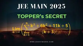 JEE Main 2025 Limits | Infinite Summation Problem | Evaluate Limit of Series Quickly