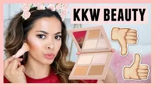 My HONEST First Impressions Review On KKW Beauty Powder Contour & Highlight Kits + Swatches!