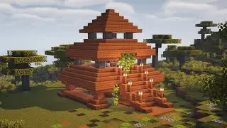 Minecraft | How to build a large wooden house | CODE: #11