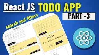 Search & Filters In Todo App | React js  | Mini Project In React | React Hooks | Reusable Components