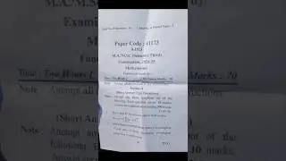 M.A./M.Sc. 3rd Semester Mathematics (Functional Analysis) Paper 3rd Question Paper 2024&ndash;25 #mjpru