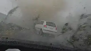 Residents hid in their Homes! Incredible Storm hits Bergued&agrave;, Catalonia, Spain