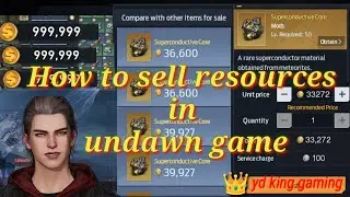 How to sell resources and earn lots of gold in undawn game #undawn