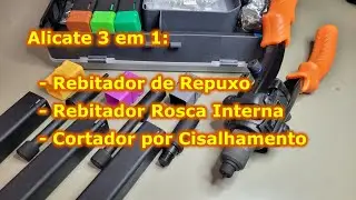 Alicate 3 x 1: Rebite Rosca Interna, Rebite Repuxo e Cortador por Cisalhamento - #TopShak TS-RG3