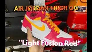 NIKE AIR JORDAN 1 RETRO HIGH OG “Light Fusion Red” review & on feet!!