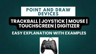 Point & Draw Devices | Trackball, Joystick, Mouse, Touchscreen, Digitizer | Urdu / Hindi Lecture