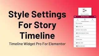 Timeline Widget Pro For Elementor  −Style Settings For Story Timeline