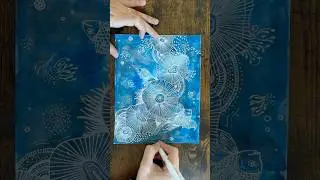 Magical Ocean Doodle Art 🌊✨ | Relaxing & Satisfying! #DoodleArt #OceanVibes #Shorts