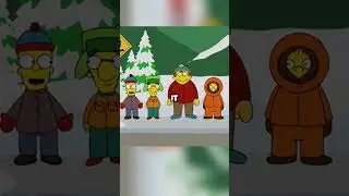 Simpsons X South Park Crossover #simpsons #shorts