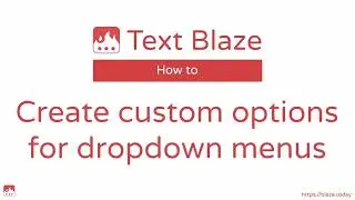 Create custom options for dropdown menus