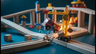 HABA Kullerb&uuml; Mega City Disaster: Fire Truck vs Crane Chain Reaction! Satisfying ASMR Crash 2026