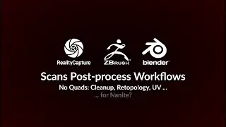 3D Scans Post-Processing Workflows: NO Quads - Cleanup, Retopology, UV