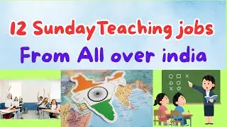 🙋&zwj;♀️Sunday School Job Vacancy | Delhi NCR Latest Teaching Jobs📚 Delhi All Area School Job 🙋 