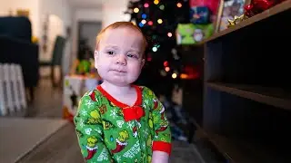 Wesley's first Christmas and first steps and maybe first words?