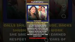 Falaq Naaz SLAMS Shilpa Shinde 😳 | Backs Shubhangi Atre&rsquo;s Hard Work 👏 #shorts