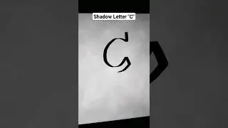 Shadow Letter C #shadowlettering