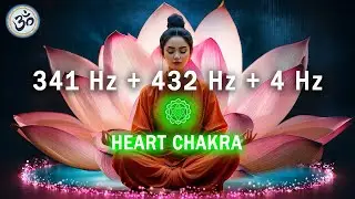 341 Гц + 432 Гц + 4 Гц СЕРДЕЧНАЯ ЧАКРА: Целительные Частоты, Привлечение Любви, Музыка для Медитации