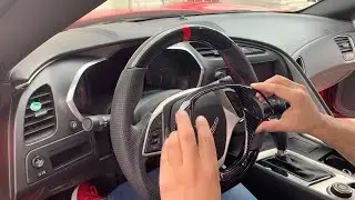 C7 Corvette Steering Wheel Carbon Fiber Cover