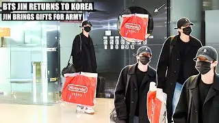 Jin's special gift for ARMY: JIN'S SHOCKING Arrival at Gimpo Airport 2024!