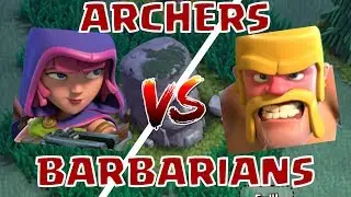 Raged Barbarians Versus Sneaky Archers - Clash of Clans