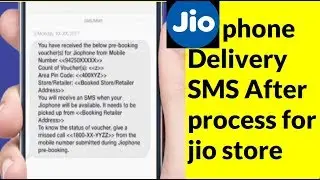 jio phone Delivery SMS After process for jio store