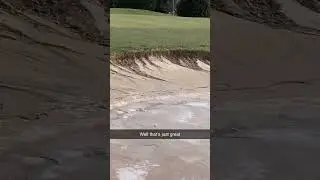Jay encounters ice in a bunker 🥶 #golf #golfshorts #ice #Titleist #taylormade #callaway #ping
