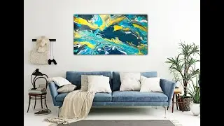 &lsquo;Sea Nymph&rsquo; Dutch pour & Swipe #fluidart #acrylicpainting #ocean 🎨🥰❤️ #asmr