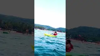 Kayaking at Kudle Beach 🏖️ #gokarna #beach #playmood