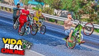 VIDA REAL - ROLE DE BICICLETA REBAIXADA MOTORIZADA COM OS AMIGOS!!  #542