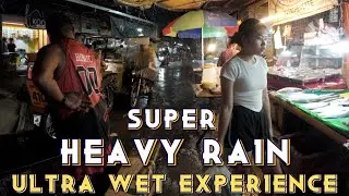 SUPER UNEXPECTED HEAVY RAIN IN SAUYO AT NIGHT IN QUEZON CITY | [4K] 🇵🇭