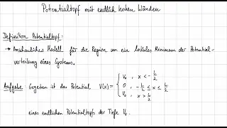 Endlich hoher Potentialtopf